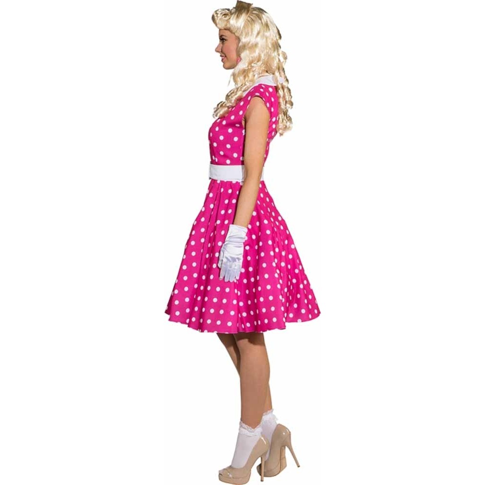 50er Jahre Kleid pink/weiß